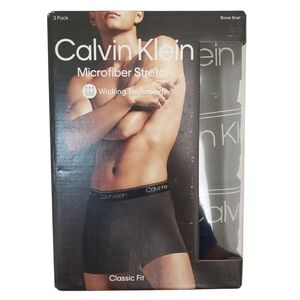 CALVIN KLEIN Men's Microfiber Stretch Boxer Briefs 3 Pairs NWT